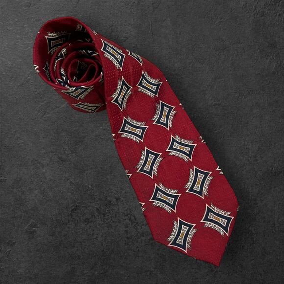 Tom James Men's Geometric 100% Silk Professional Tie - Picture 2 of 3